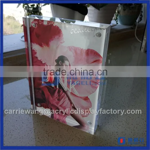 Yageli Factory High Clear Two Side Large Acrylic Cube Photo Frame 2017 photo-6