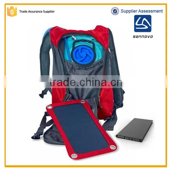 2016 China Supplier Wholesale High Quality Nylon Solar Backpack With 1.8L Water Bladder Supplier's Choice photo-3