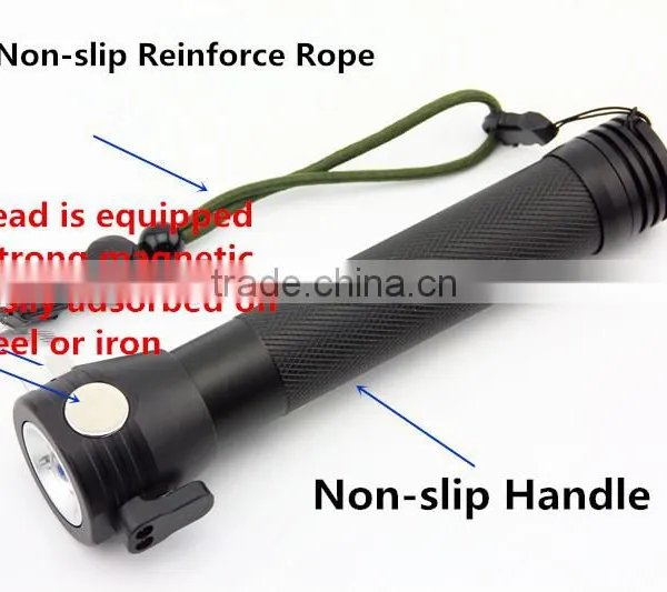 Gift Box-2016 NewTen Functions in One Flashlight,Solar LED Torch With Hammer Campus USB Android Output Car Essential Emmergency photo-3
