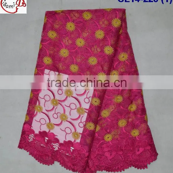 CL14-225 2016 Latest Fashion Lace Design French Lace Fabric, African Net Tulle Lace Fabric Wholesale photo-2