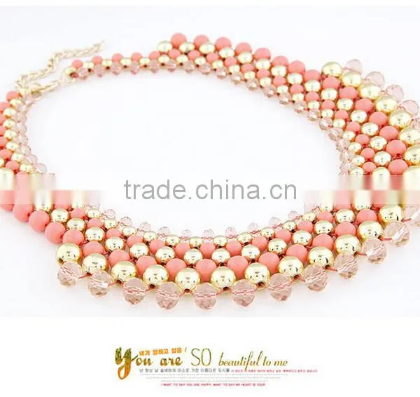 Fashion Jewelry Europe and America Fashion Elegant Shining All-match Crystal and Resin Alloy Charm& Statement Necklace in Stock photo-5