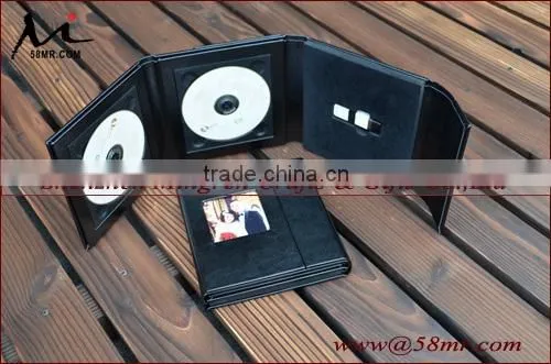 Wedding Leather Fabric Linen DVD CD USB Case