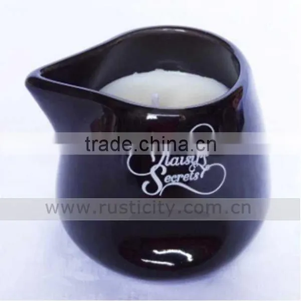Hot Sale Black Glass Jar Container Essential Perfume Oil Candle in Stock photo-3