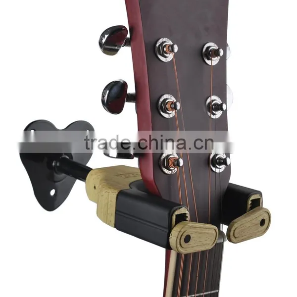 Auto Lock Long Wall Hanger Type Wooden Guitar Hanger photo-4