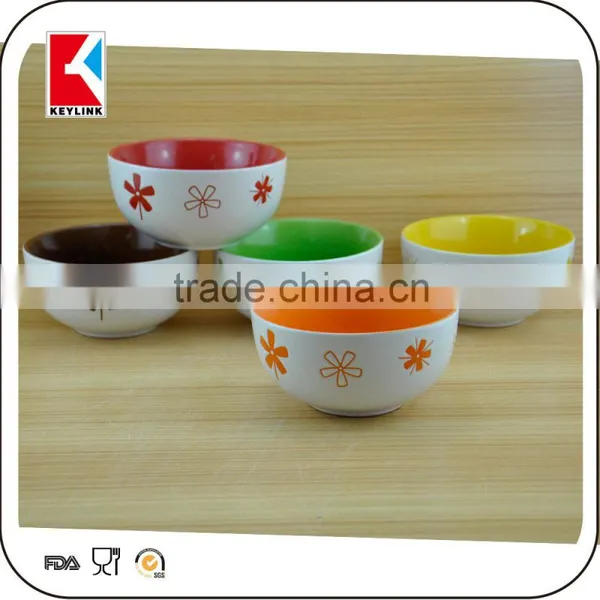 12cm Matt Finish Colored Custom Logo Promotional Ceramic Soup Bowl Ceramic Serving Bowls photo-4