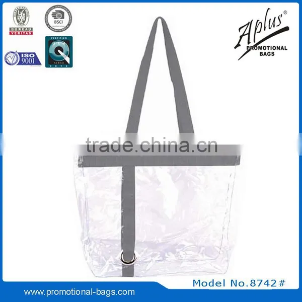 Popular Portable PVC Women Shopping Bag Bags With Metal Buckle