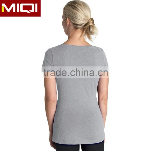 Fitness Softtextile Sports T-shirt Fancy Stretchy Custom in Plain Color photo-2