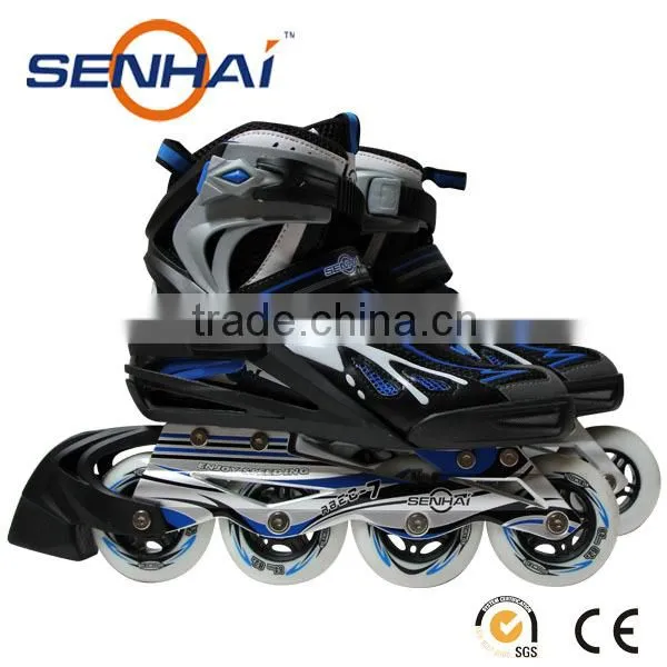 Senhai Brand Adult Fixed Size Roller Skates Shoes Aluminum Frame Inline Skate Shoes Sports Shoes Flashing Roller photo-2