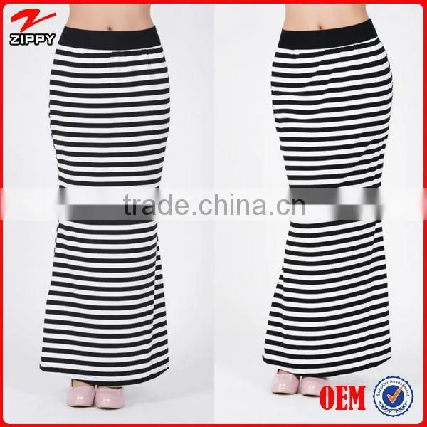 2014 Women Skirts Fashion Long Stripe Printed Skirts Female Candy Color Long Maxi Skirts