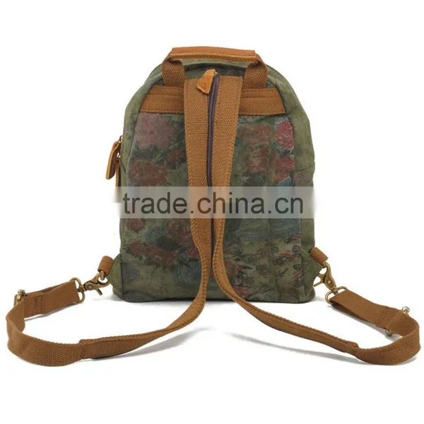 Flower Pattern Printed Girls Laptop Backpack Wholesale School Backpack photo-5