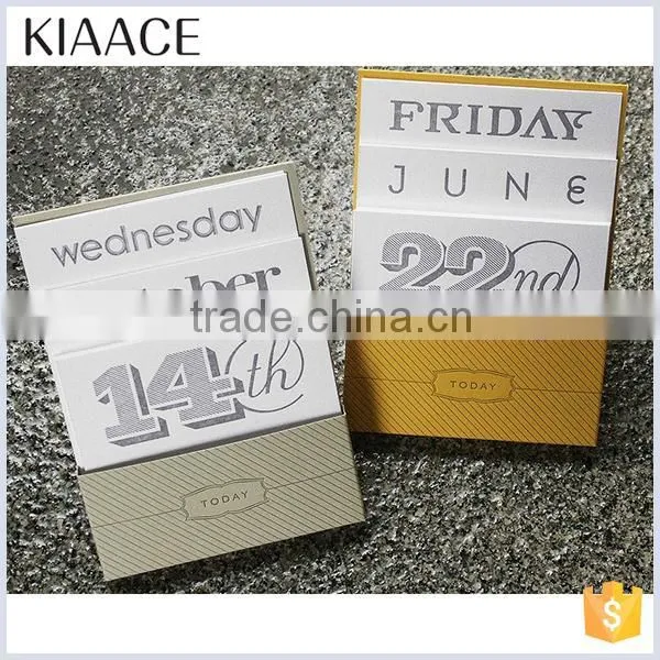 Promotional Recycling Eco Friendly Printing Paper Desk Table Calendar photo-4