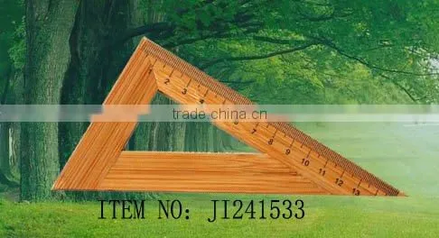 Bamboo triangle ruler