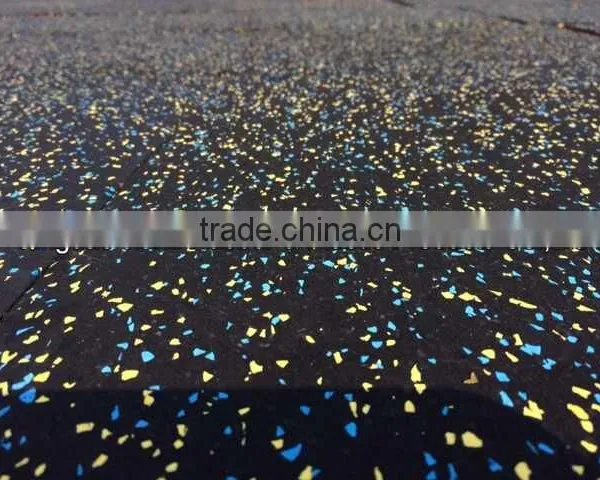 Easy Clean Colored EPDM Speckles Rubber Floor Fitness/Weight Room Rubber Floor