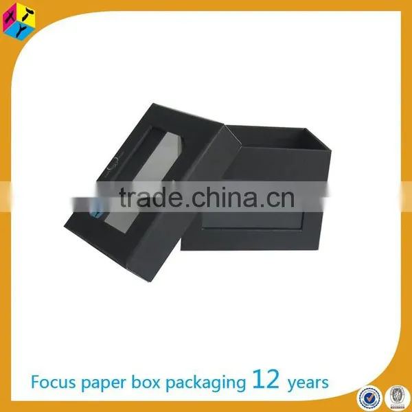 Black Packaging Paper Box With Transparent Cover photo-4