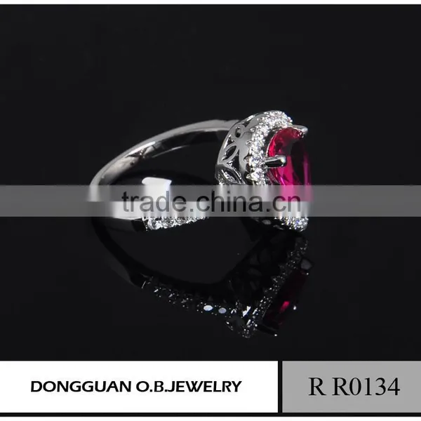 New Design Fashion Single Stone Pink Ring / Fashion Ring Jewelry Wholesale photo-6