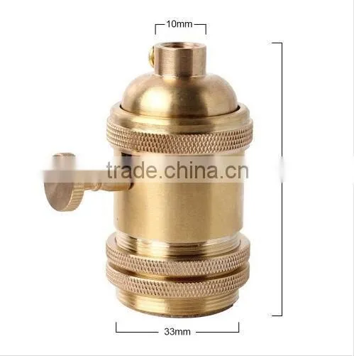 Brass Lampholder E27 With Two Rings Light Fixture of Ceiling photo-2
