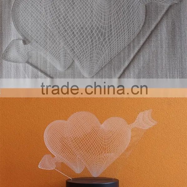 Fancy Customized 3D Acrylic Table Led Lamp With Battery Wholesale photo-6