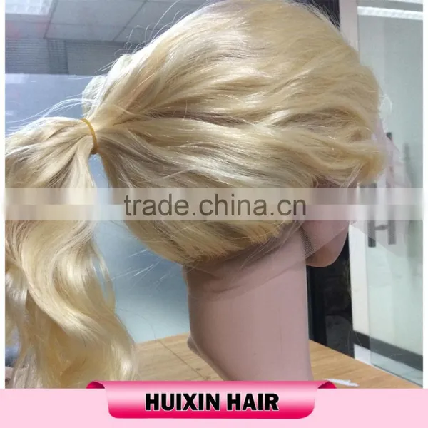 Malaysian Human Hair Lace Frontal With Lace Band 360 Lace Closure 613 Blonde photo-4