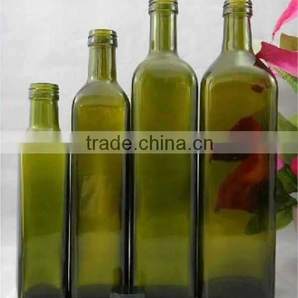 Square Shaped Extra Virgin Glass Mini Olive Oil Bottle