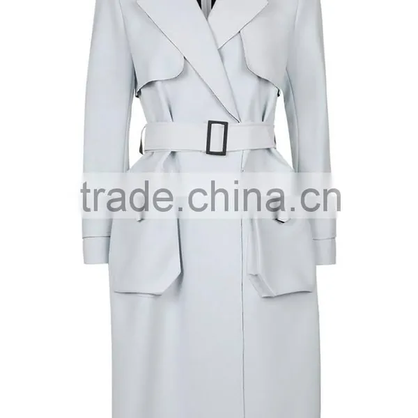 OEM Wholesale Hi-end Strechable Pu Custom Woman Fall Coat Jacket New Clothes photo-6