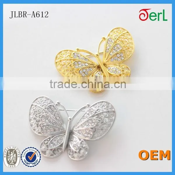 Rhinestone Silver Alloyed Factory Women Rhinestone Brooch photo-6