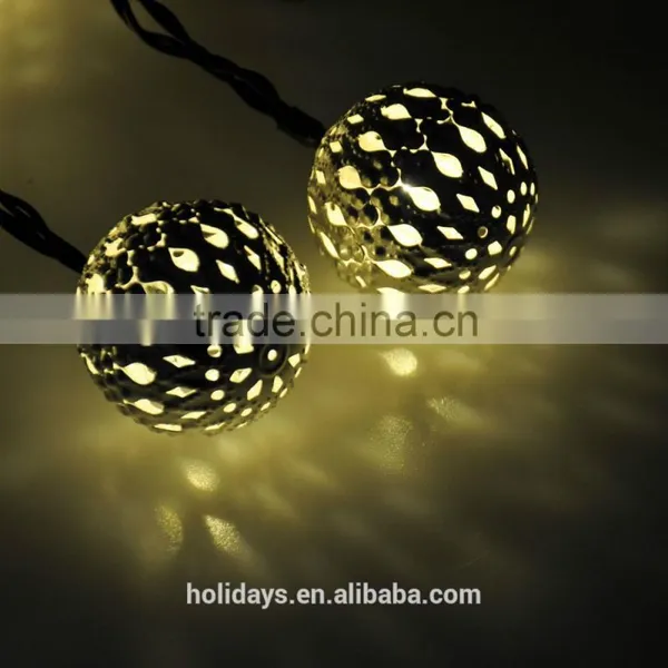 Warm White 10 Balls/Set String LED Fairy Lights LED Solar Lamp photo-5