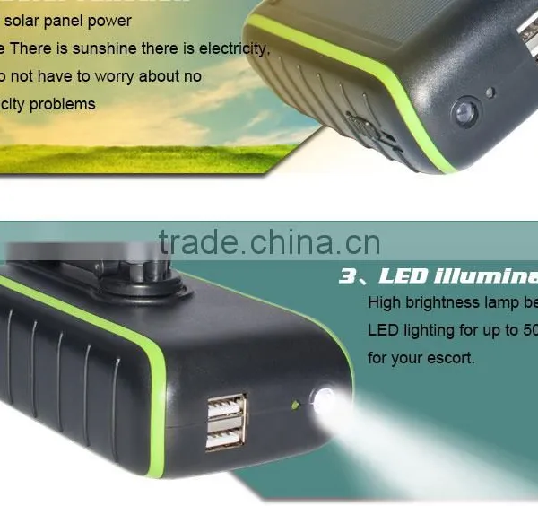 Dual USB and Waterproof Hand Crank Solar Mobile Charger photo-6