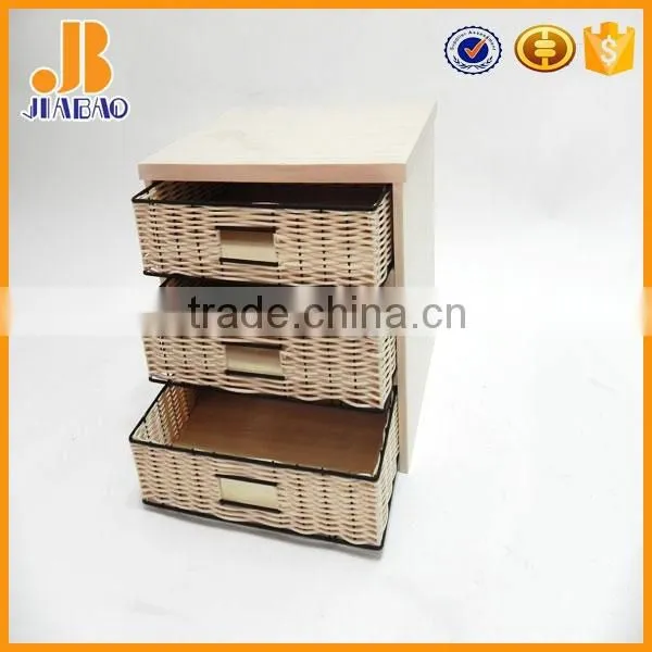 Rattan White Storage Cabinet photo-2