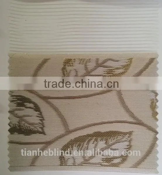 Korea Jacquard Leaves Zebra Blinds Fabrics, Sun Shade Zebra Blinds photo-4
