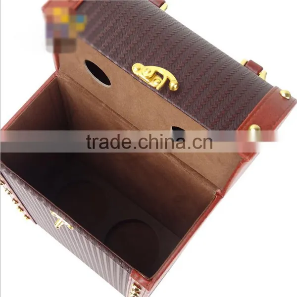 Chinese Factories Wholesale Custom High-grade PU Leather Box, Red Wine Champagne Beautiful Gift Box photo-3