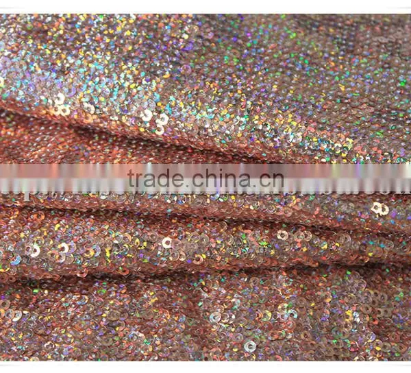 Wholesale New Arrival Shiny Colors Textile Sequin Stock Fabric for Evening Dress photo-4