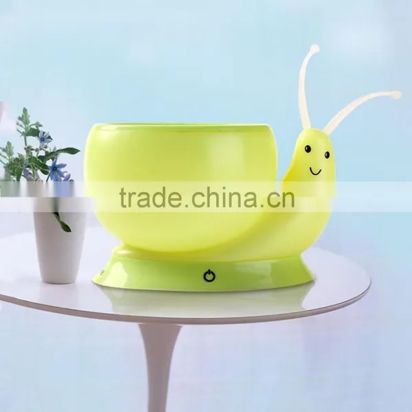 Novelty Snail Led Night Light DC 5V USB Charging 1W Ecological Plant Potting Lamp Home Decoration Yellow Night Light Kid Gift photo-5