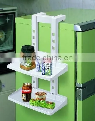 Kawachi Three Layer Adjustable Refrigerator Shelf Storage Bottle Rack photo-2