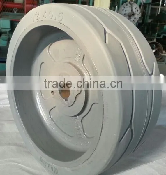Hydraulic Scissor Car Lift Used Solid Tyre Wheels 12x4.5 15x5 12.5x4.5 photo-2