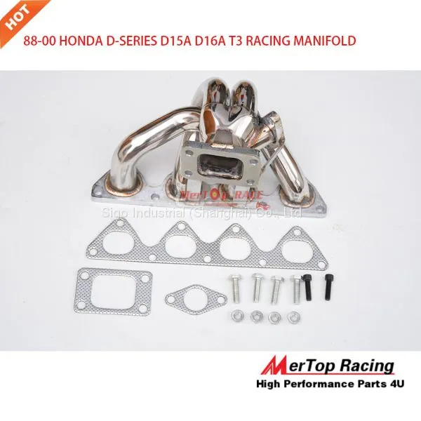 Mertop Race Stainless Turbo Manifold Header 88-00 Hond* Civi* w/ B Series