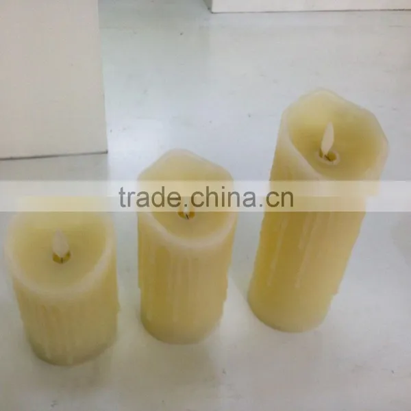 Flameless Dripping Moving Wick Led Candles With Remote Control Led Dancing Wick Candles With Timer photo-6