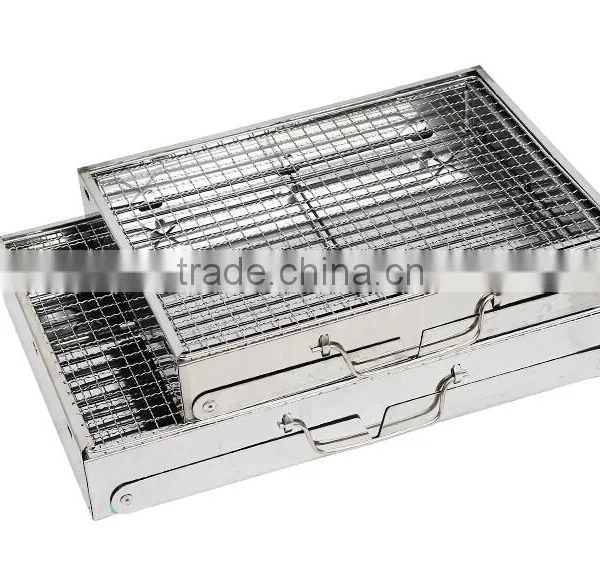 BBQ Grill White Stainless Steel Family Use Easy to Take Outdoor photo-4