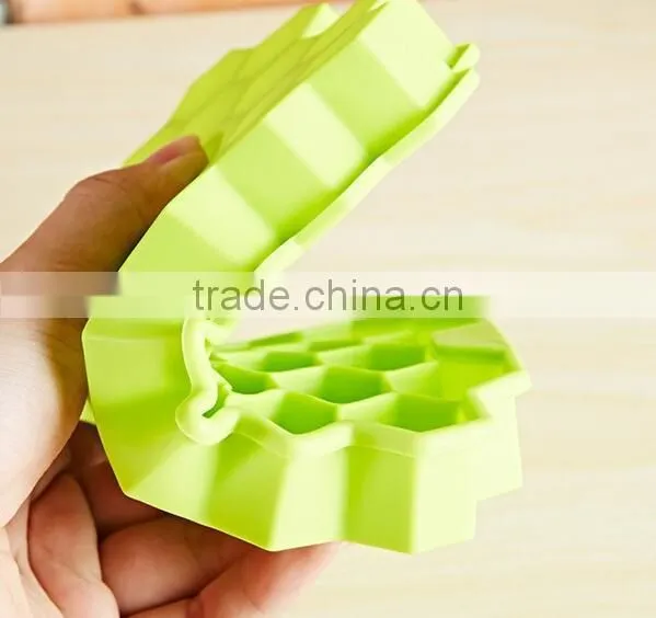 CY175 Kitchen DIY Ice Cream Tools Silicone Honeycomb Shape Tray Ice Cream Maker photo-4