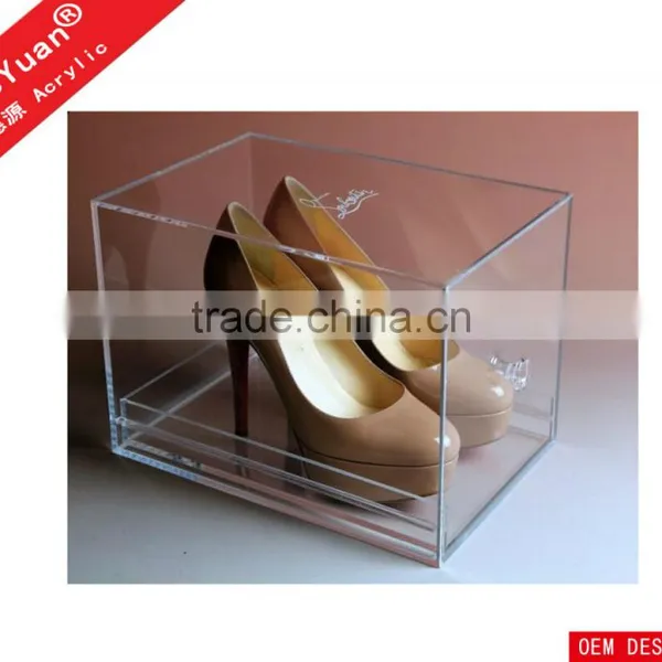 Manufacturer Price Custom Transparent Acrylic Shoes Box With Lid photo-3