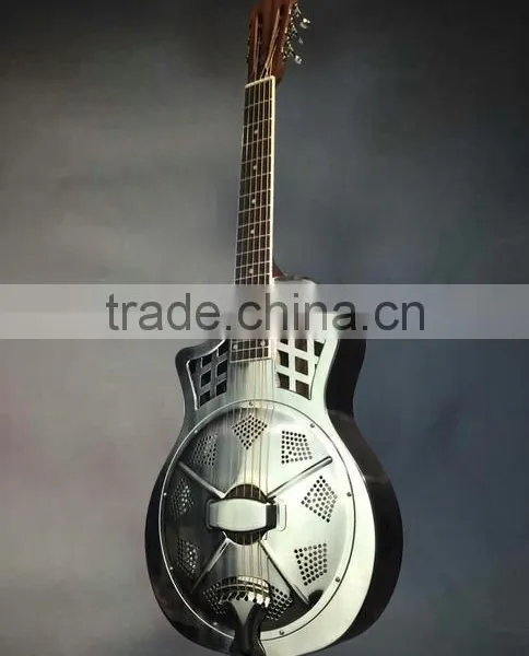 40 Inch Chrome Metal Resonator Guitar With Blues Slide photo-2