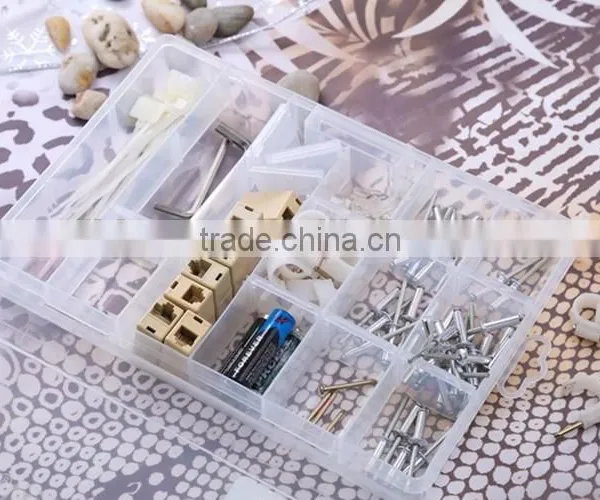 Hot Sale Transparent Plastic Storage Boxes Screws and Nails/ Clear Plastic Storage Container Nail Divider photo-3