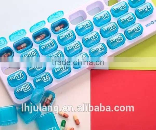 2017 New Design Plastic Pill Organizer 31 Days/plastic Monthly Pill Box photo-3