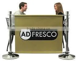 Stainless Steel Queue Barrier Breeze Stand With Advertising Banner photo-5