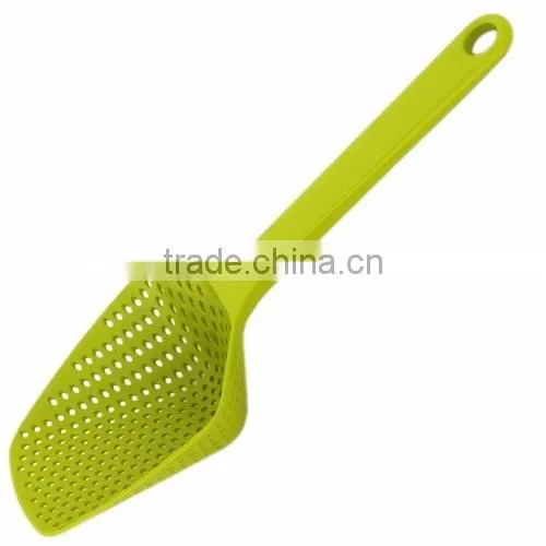 Hot Selling Eco-friendly Colorful Large Kitchen Nylon Scoop Colander Slotted Spoon photo-6