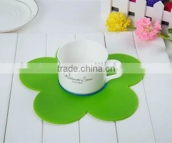 Custom Silicone Coasters Food Grade Silicon Different Flower Shape Coaster