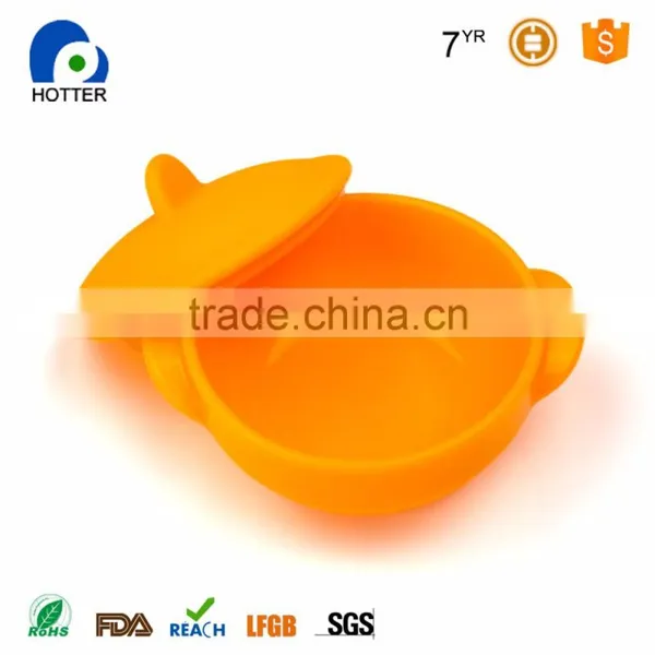 Customized Colorful FDA Food Grade Silicone Bowl With Lid photo-3