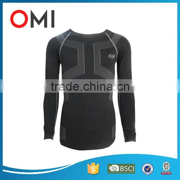Men Long Sleeve Plain Seamless T Shirts