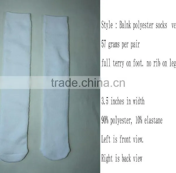 100 Polyester Socks Sublimation Blank Polyester Socks photo-3