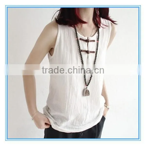 2016 Wholesale High Quality Cotton Vintage Vest Women photo-2