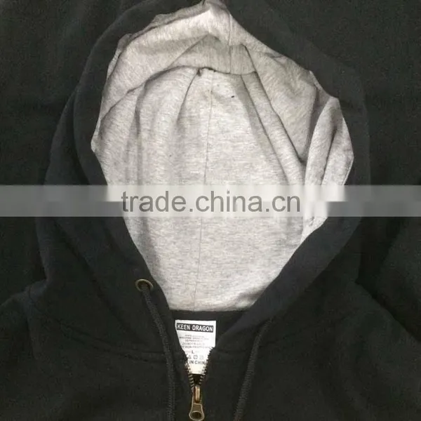 Men's New Apparel 100% Cotton Microfiber Printed Custom Zipper -up Hoodies photo-6